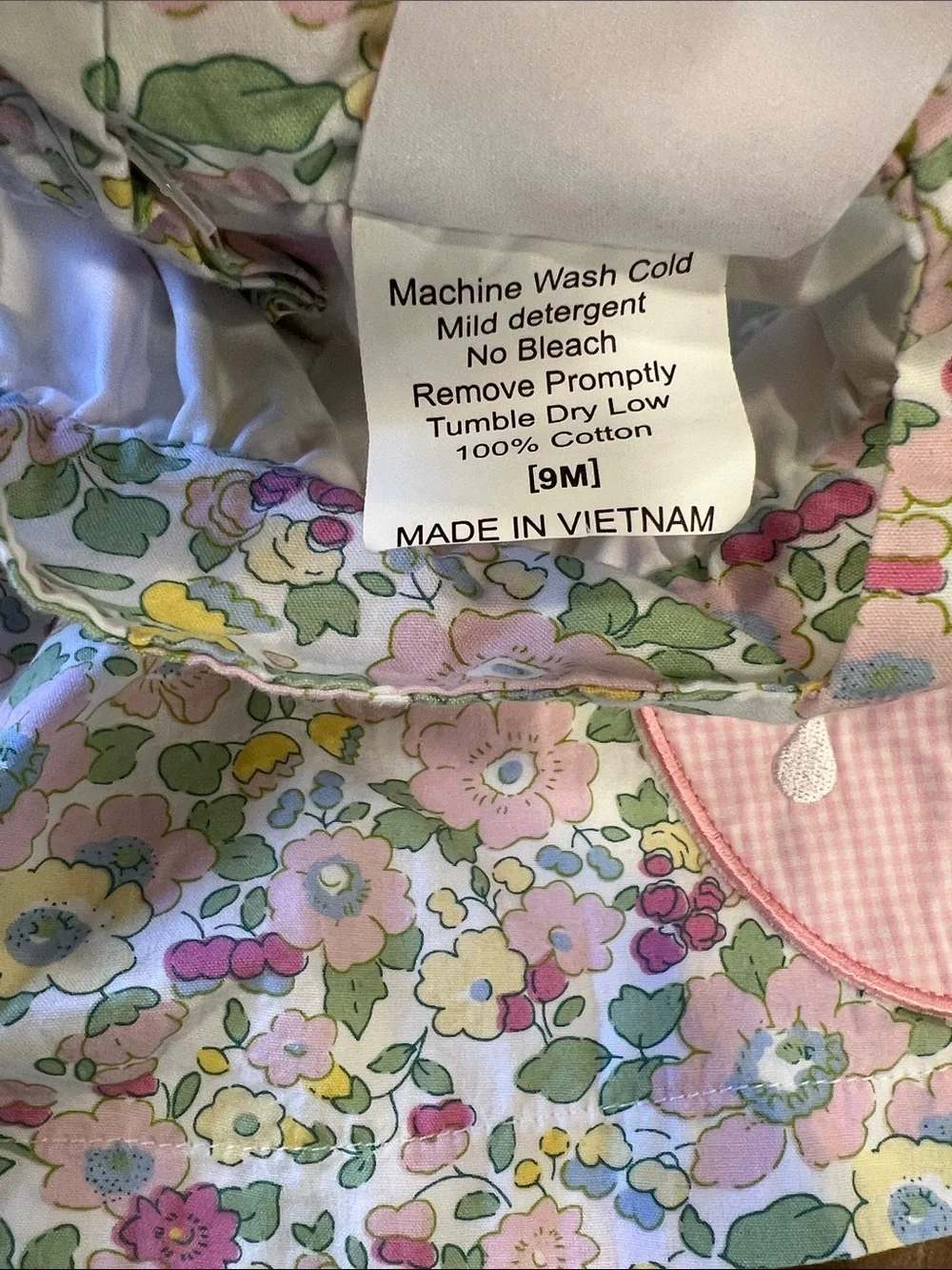 Stitchy fish strawberry pocket floral bloomer and top matching set 9 months - Picture 6 of 9